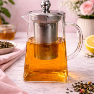 Square Up Your Sip! Modern Glass Teapot - 3 Sizes